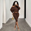 Slash Shoulder Pants Set