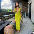 V Neck Maxi Dress