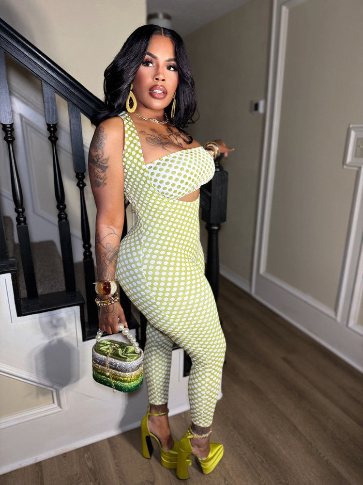 Polka Dot Jumpsuit Set