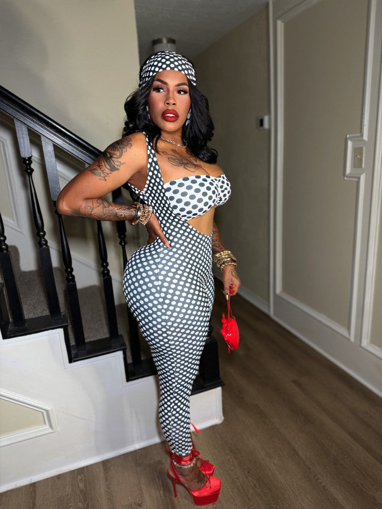 Polka Dot Jumpsuit Set