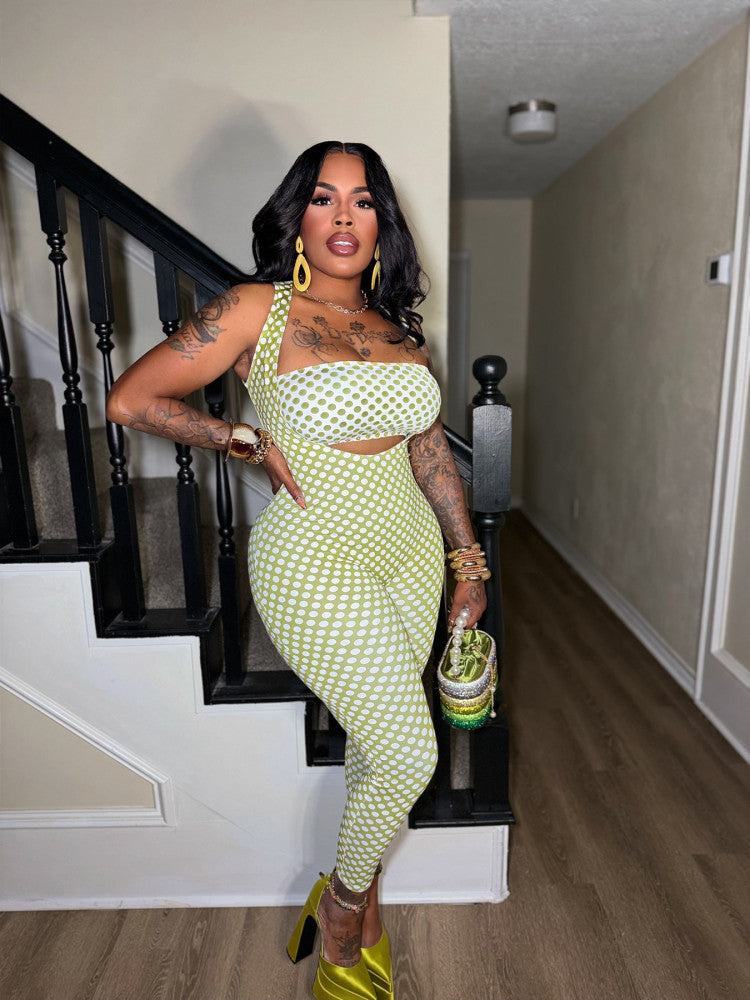 Polka Dot Jumpsuit Set