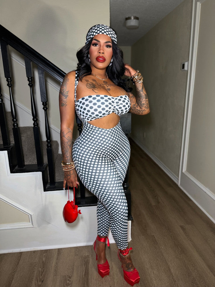 Polka Dot Jumpsuit Set
